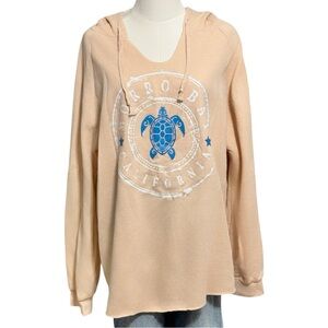 Peach Morro Bay California Sea Turtle Hoodie